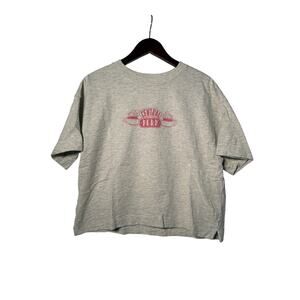 Gap Teen Central Perk T-Shirt Gray XXXL 18-20 Graphic Friends SS Cropped Casual